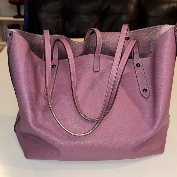 Coach Market Pink Glitter Turnlock Tote Bag - Picture 5 of 16